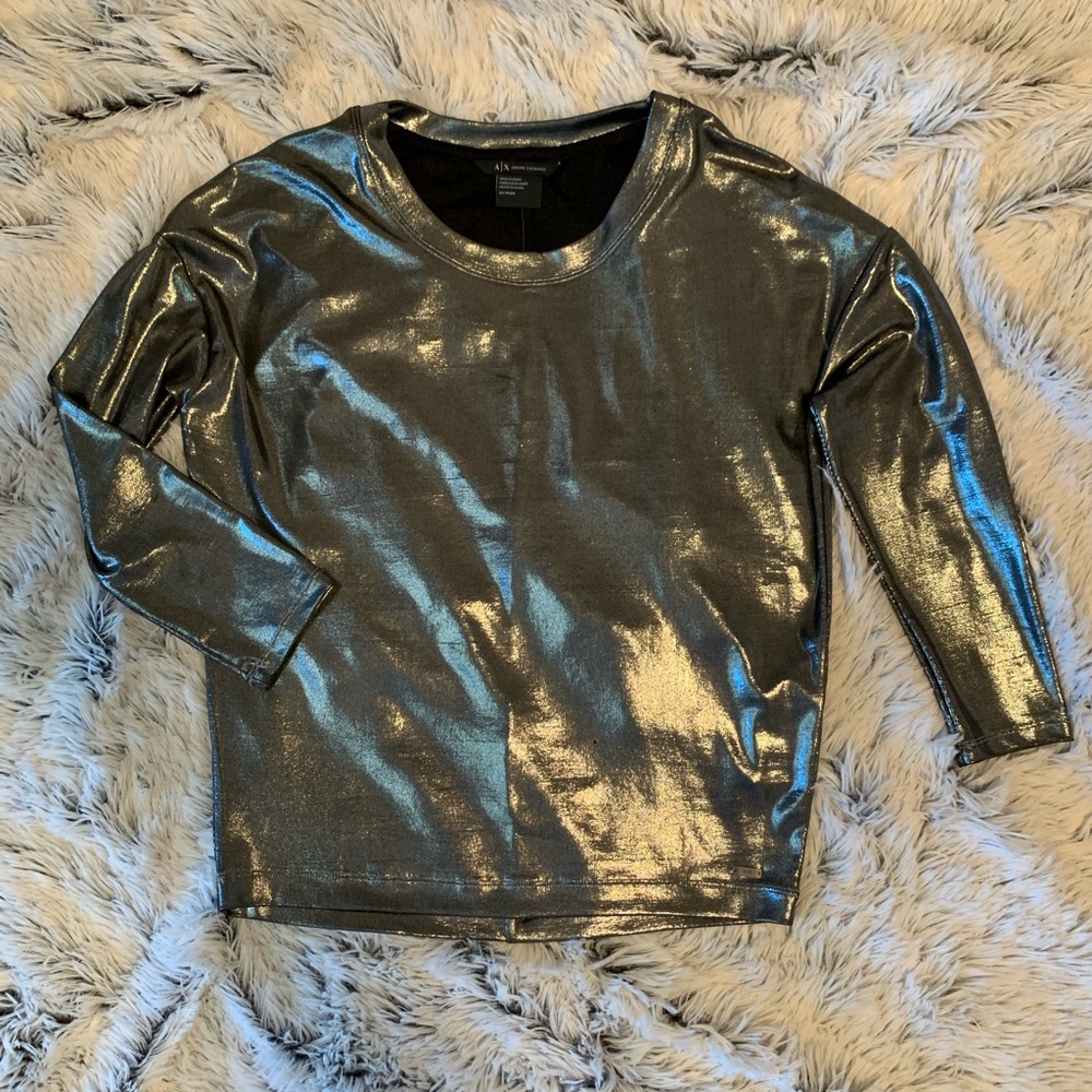 Armani Exchange Metallic Long Sleeve